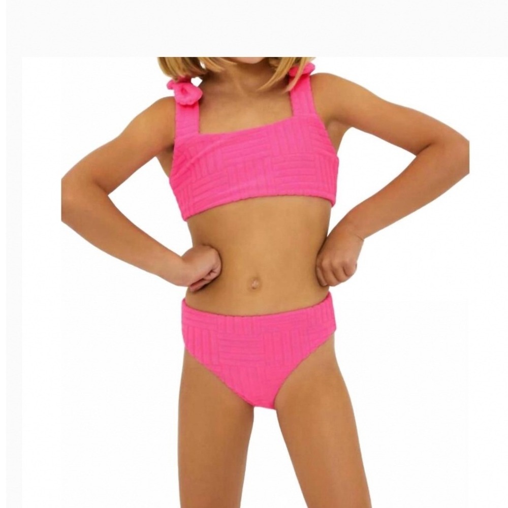 Beach Riot Little Stella Two Piece Bikini Set Strawberry Moon Pink Kids Size‎ 2